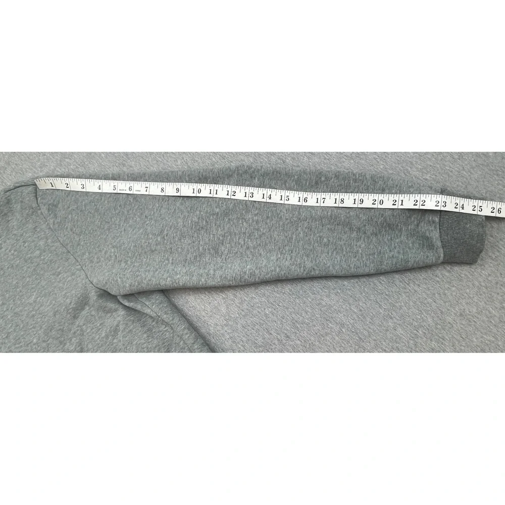Puma Hoodie Mens Large Gray 100% Cotton Drawstring Long Sleeve